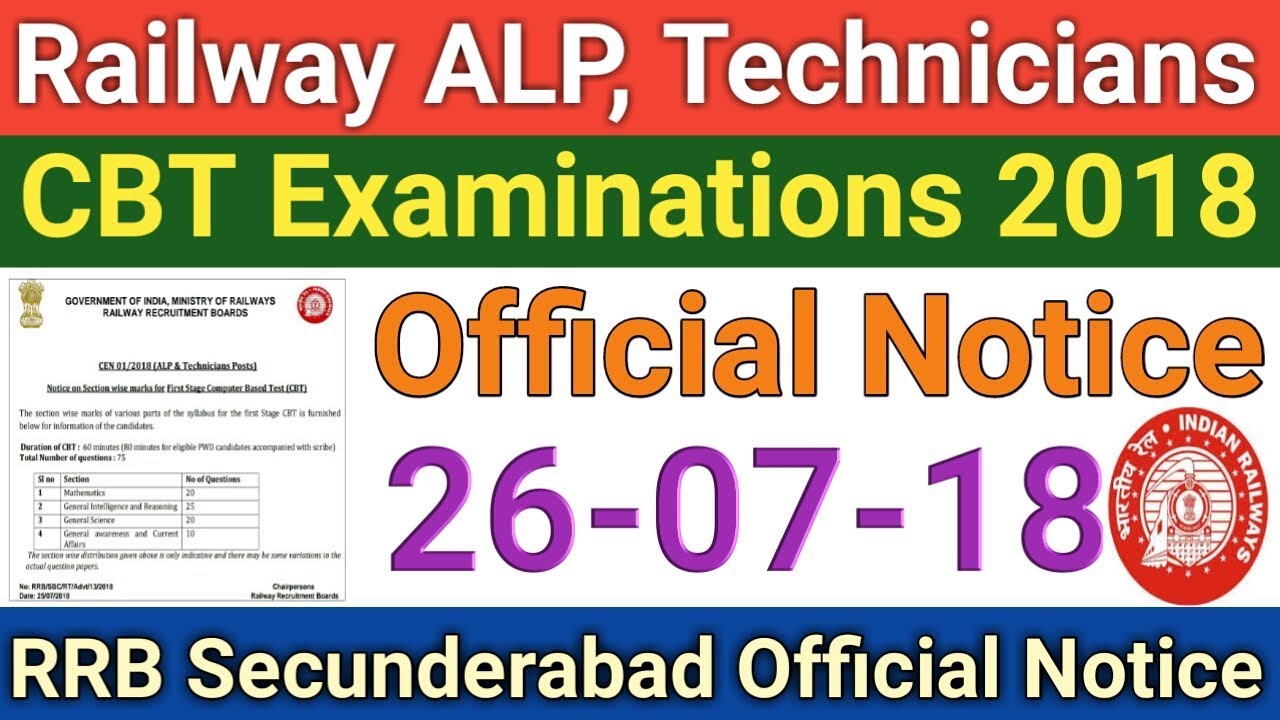 Railway ALP,Technicians Recruitment CBT Examination Latest Official Update | job search