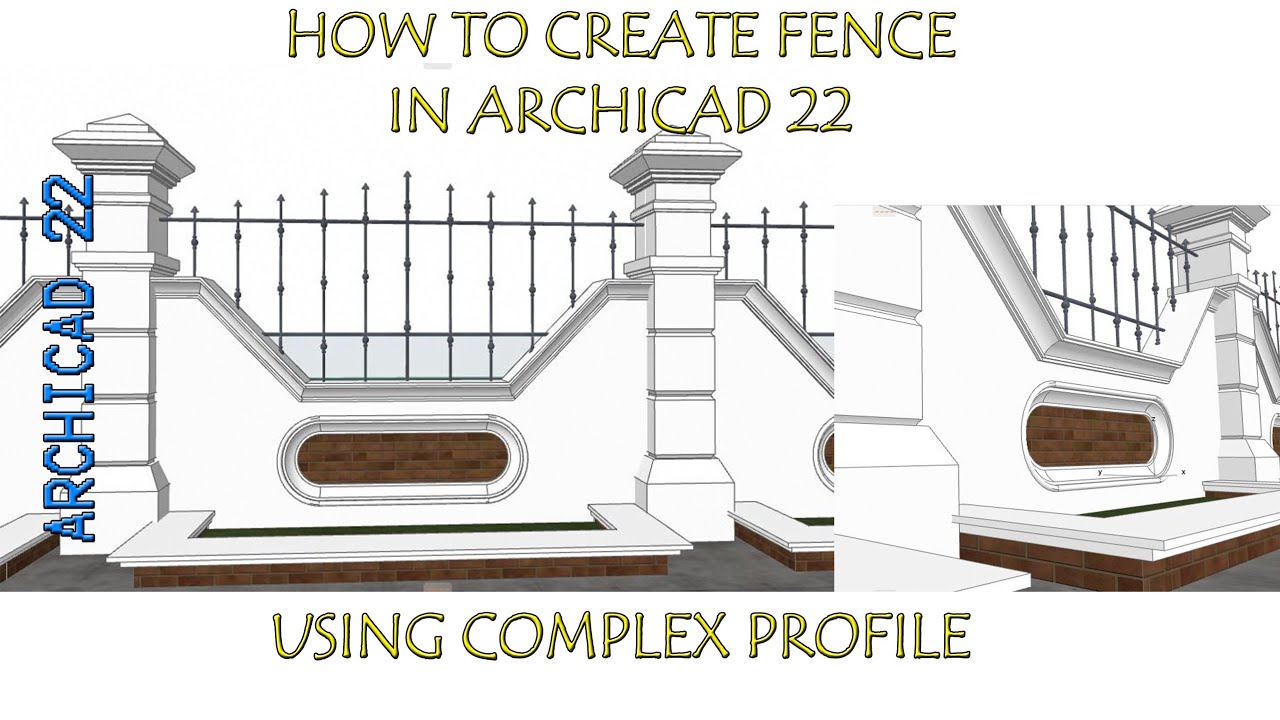How to create fence using complex profile in Archicad22(Part1) #GRAPHISOFT #complexprofile #archicad