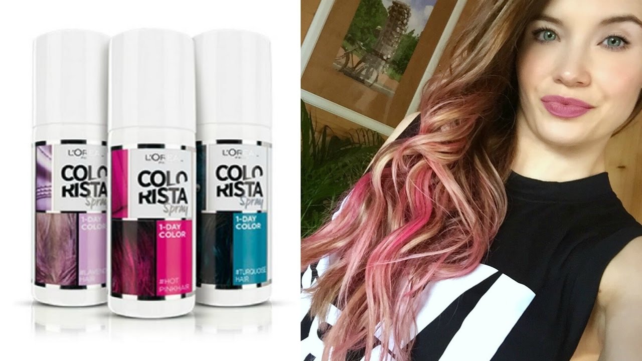 Kolorowe włosy na jeden dzień? | L'Oreal Colorista SPRAY | Różowy i niebieski