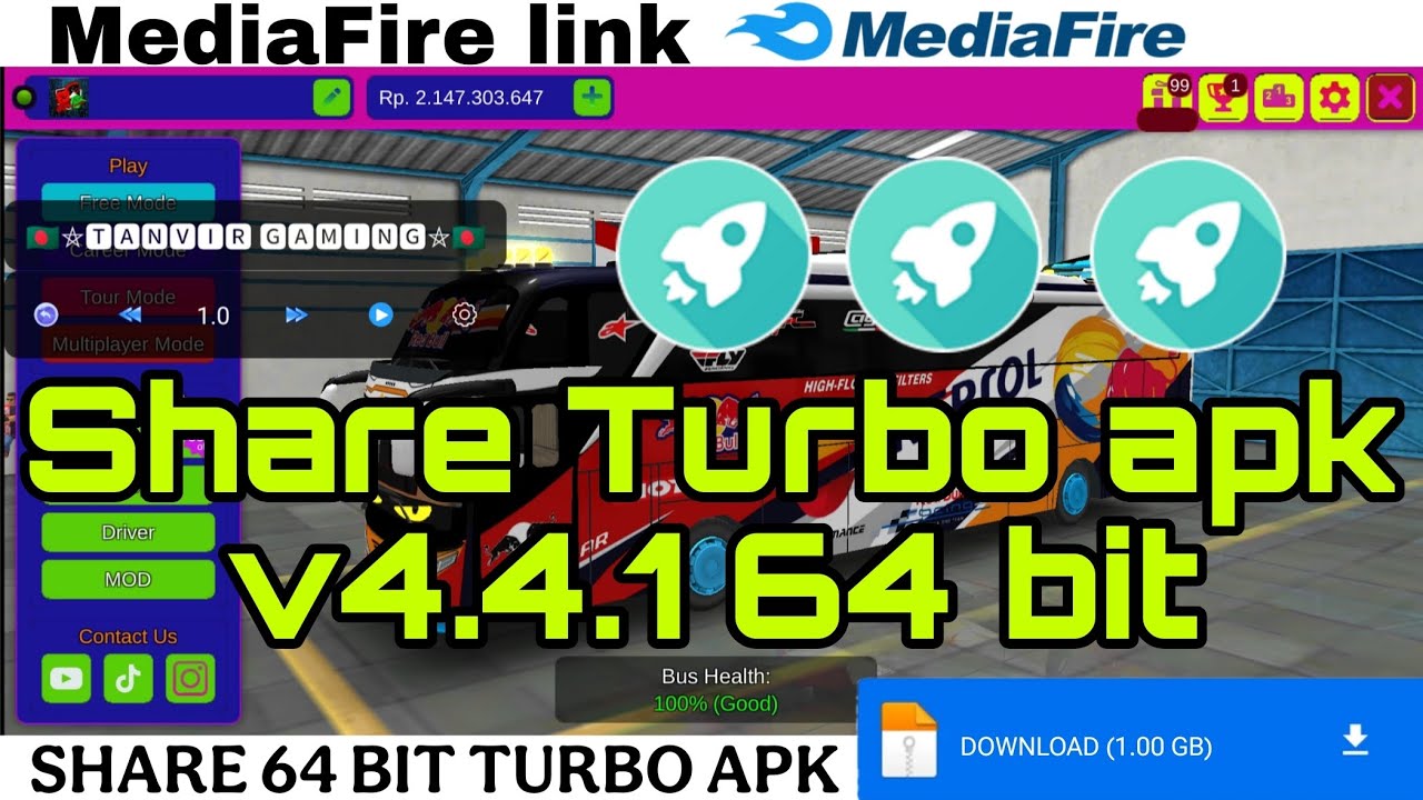 Share bussied v4.4.1 Turbo apk 64 bit #share #turbo #apk #vip #free 