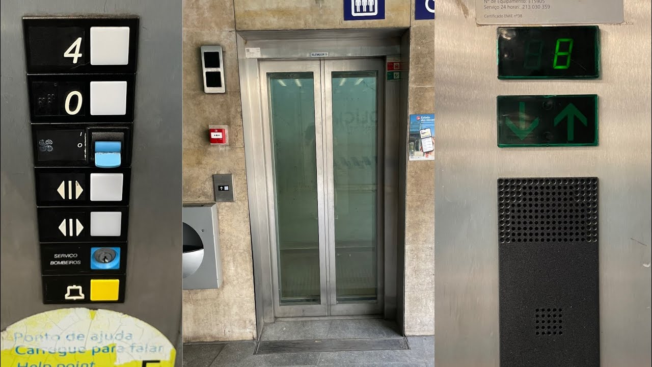 Clunky Otis Hydraulic Elevator @ Metro Marquês de Pombal - Lisbon, Portugal