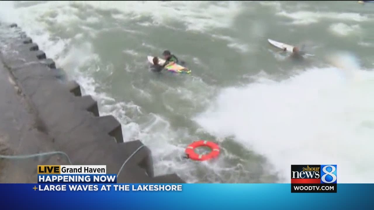 Water rescue near Grand Haven Pier