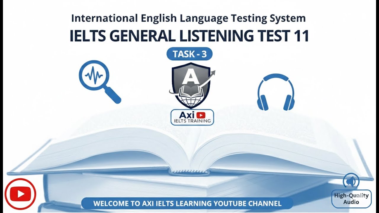IELTS 11 General Training Listening Test 3 with Answers | Axi IELTS Training