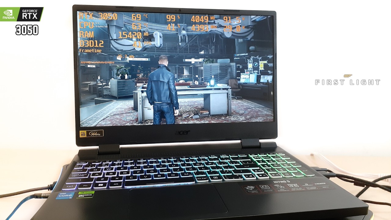 007 First Light &mdash; Acer Nitro 5 &mdash; RTX 3050 &mdash; Ноутбук + Лучшие настройки (2026)