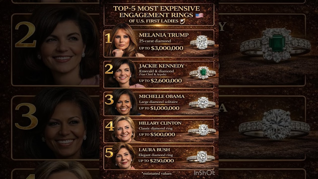 Most Expensive Engagement Rings of U.S. First Ladies 💍