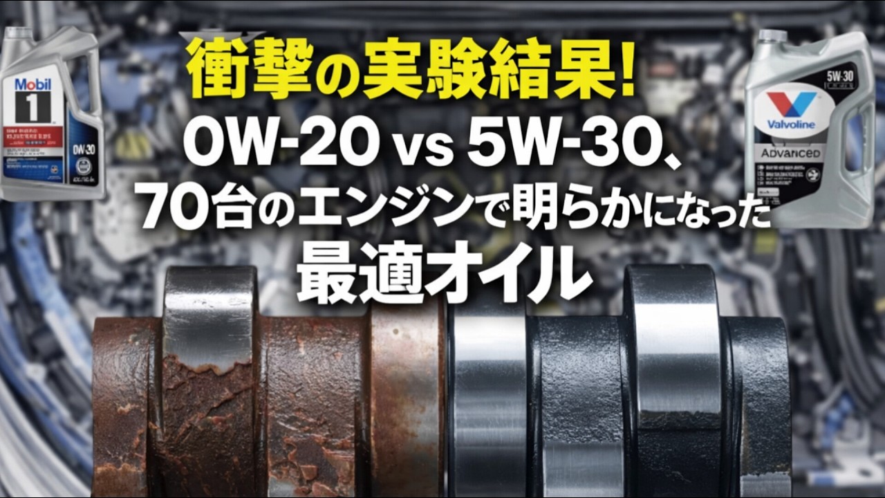 衝撃！70台テストで判明 — 0W-20 vs 5W-30、どちらが愛車を長持ちさせるのか？