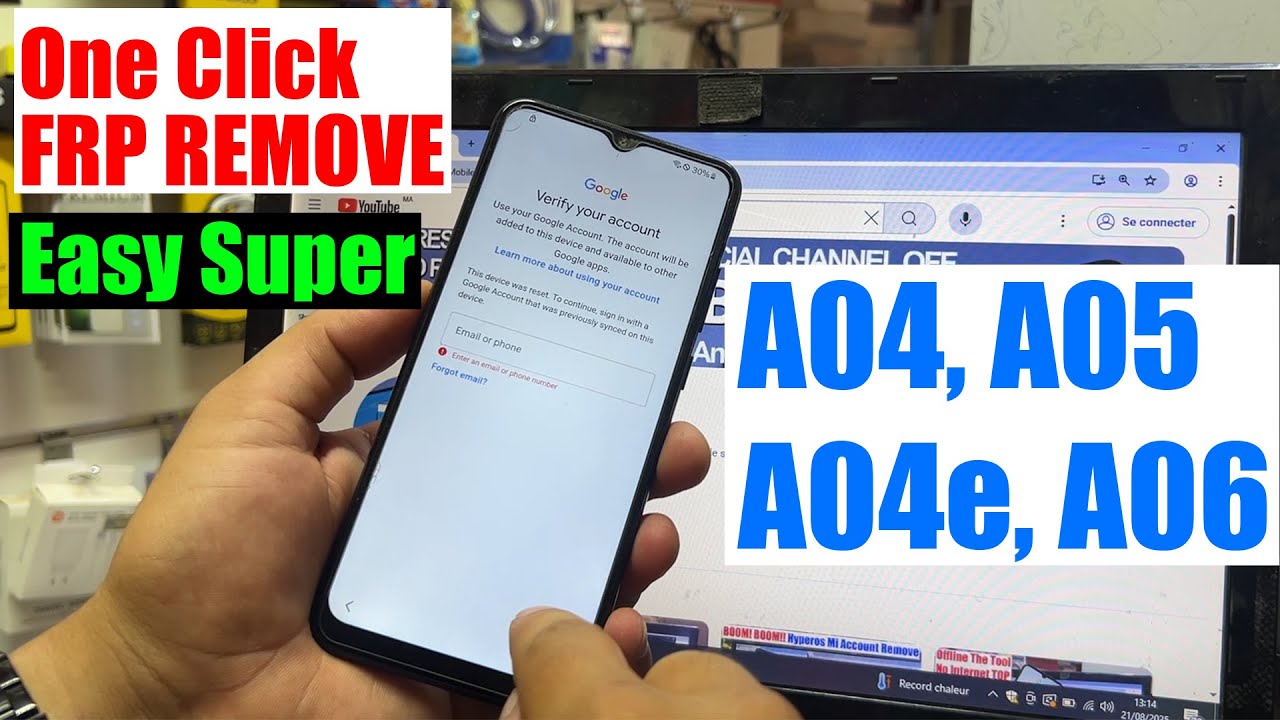 Samsung a04, a04e, a05, a06 FRP Bypass, Google Account Remove | Android 14/15