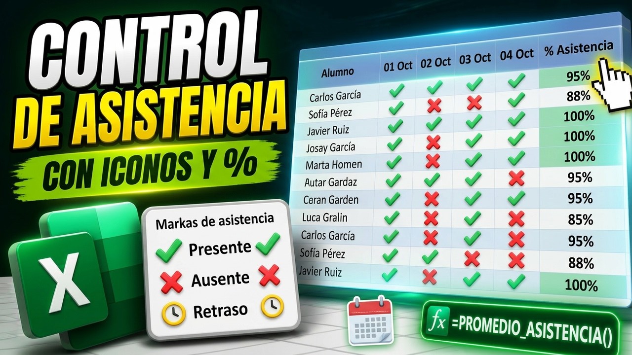 Control de asistencia en Excel 📅