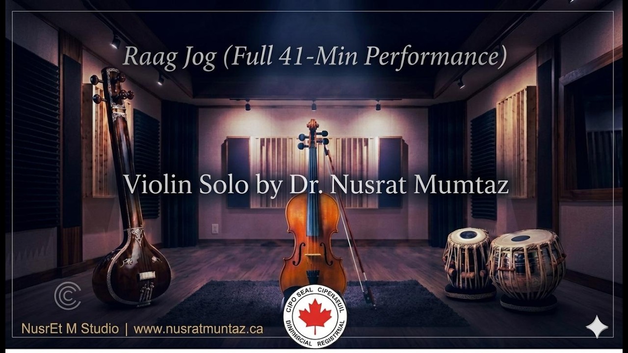 RAAG JOG (41 MIN FULL PERFORMANCE) | SOLO VIOLIN | DR. NUSRAT MUMTAZ