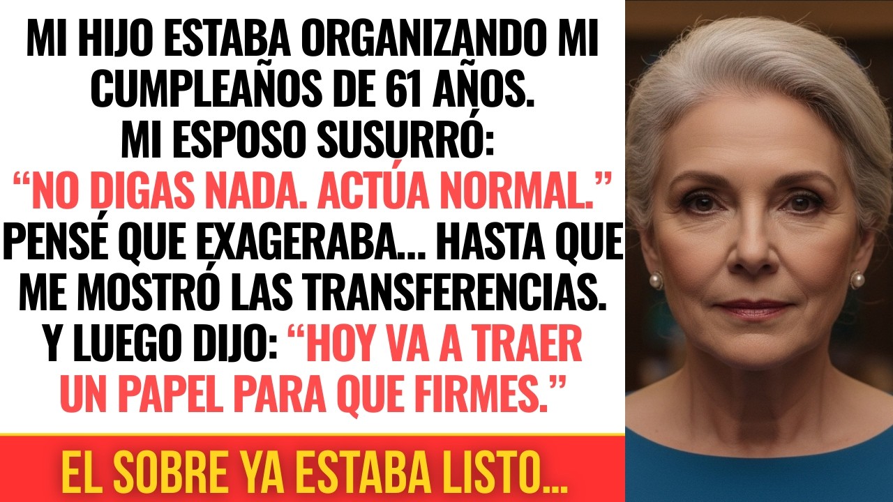 Mi hijo organizaba mi cumpleaños… hasta que mi esposo susurró “Mira esto, algo no está bien…”