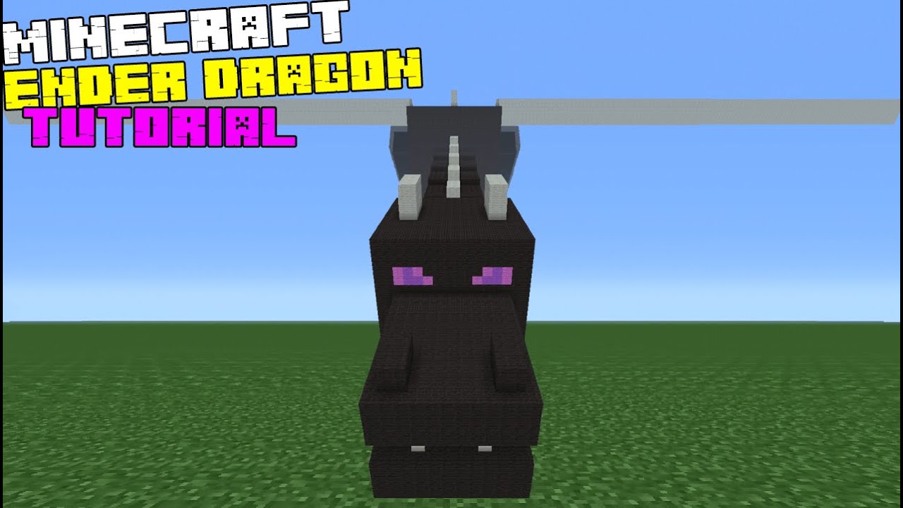Minecraft Tutorial: How To Make The Ender Dragon Statue