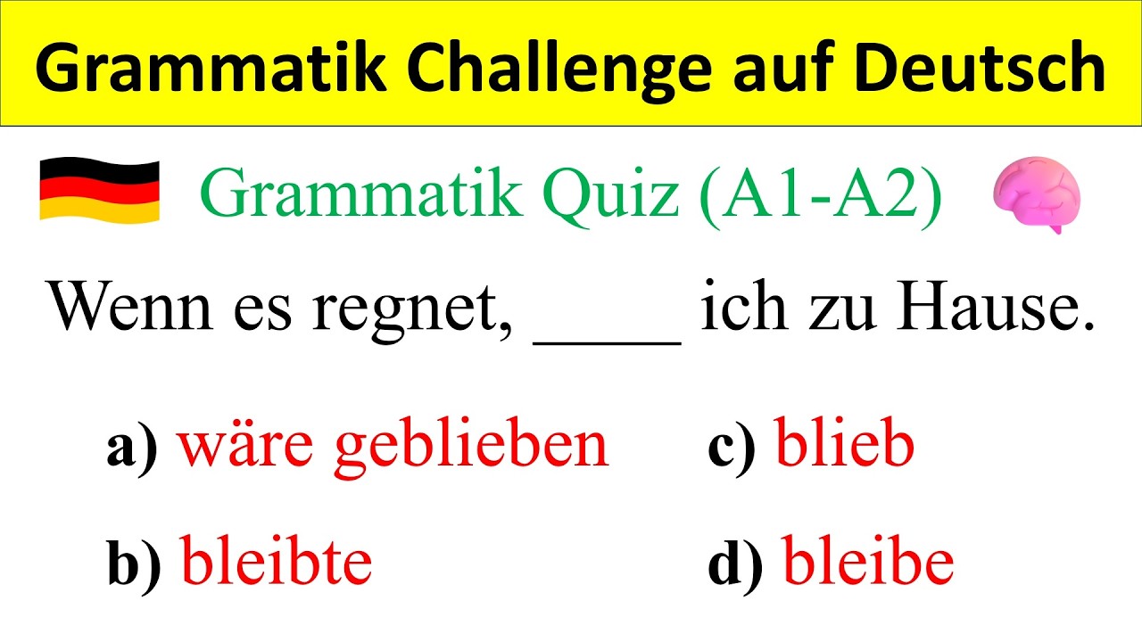 Lerne Deutsch mit Spaß! 🎉 Teste dein Grammatik-Wissen jetzt! 📝