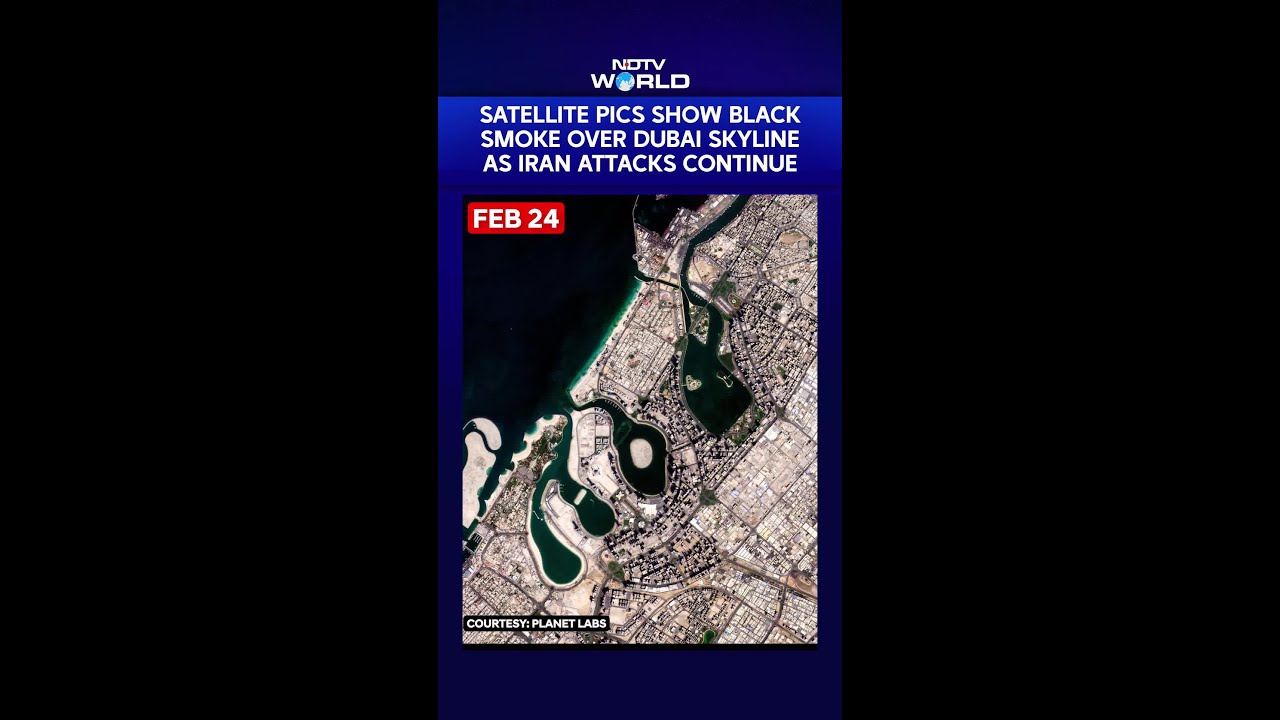 Dubai News | Satellite Pics Show Black Smoke Over Dubai Skyline As Iran Attacks Continue