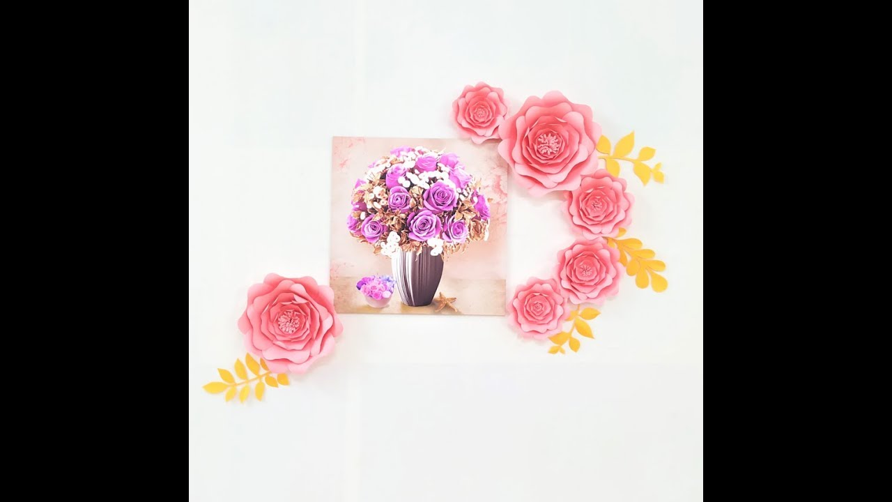 Modern Paper Rose for wedding backdrop & Party backdrop or home wall decoration. Cut by machine