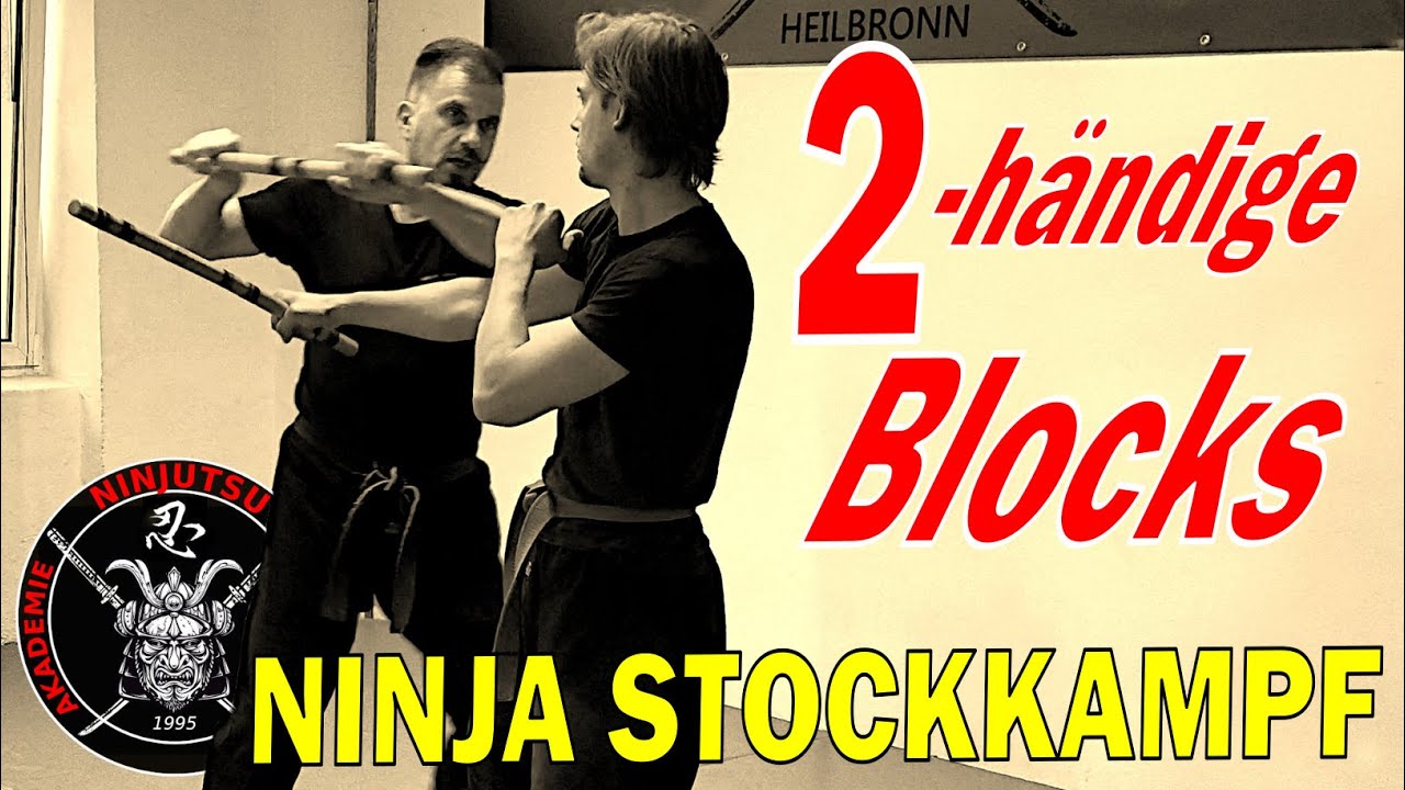 Ninja Stockkampf: 2-h&auml;ndige Blocks! Wenn's mal eng wird!