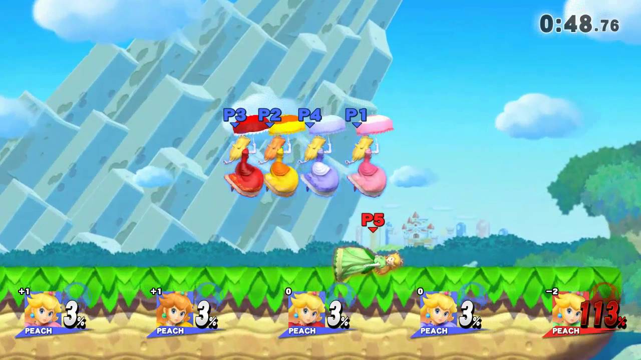 Smash 4: 8-Player-Smash Glitch: Peach