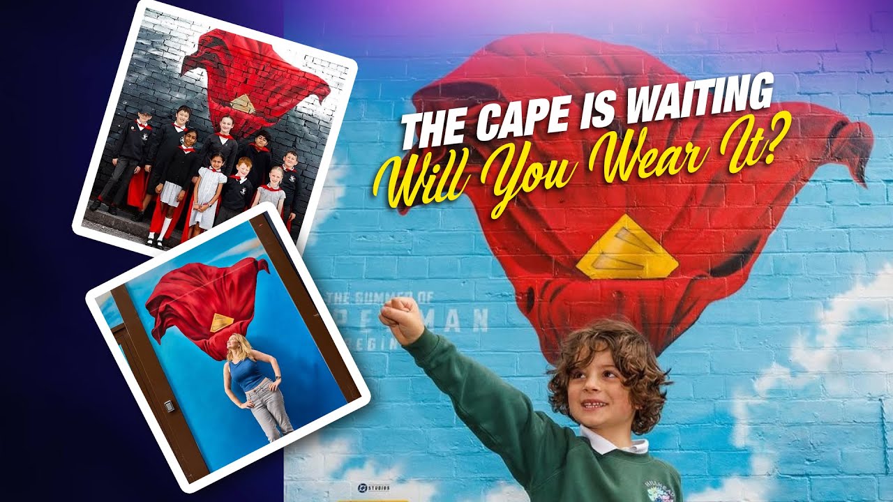 Superman Cape Murals Take Over UK Streets | Warner Bros Street Campaign 🔥