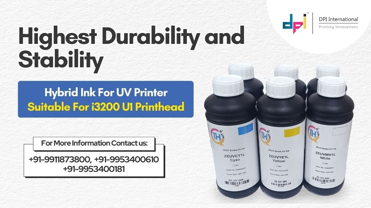UV Ink Hybrid  i3200 U1...Highest Durability and Stability Hybrid Ink with i3200 U1 Printhead