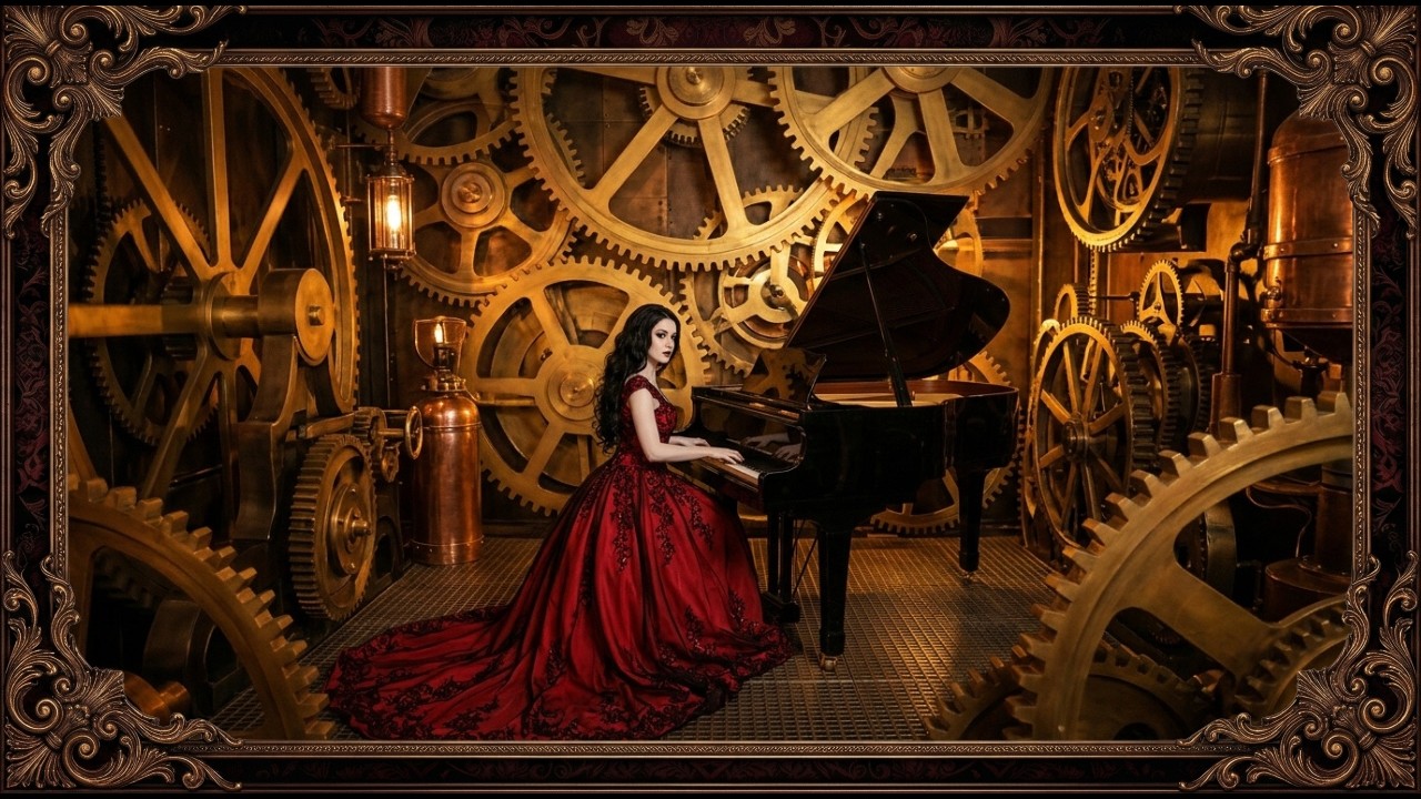 POV You're studying alone in a 19th-century library (Dark Piano)