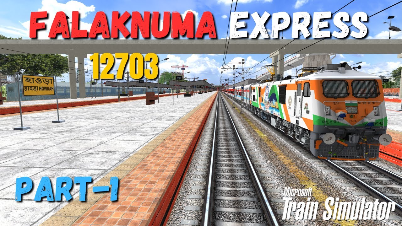 Realistic Journey of 12703 FALAKNUMA EXPRESS From Howrah Junction to Khurda Road Jn Part-1 in MSTS