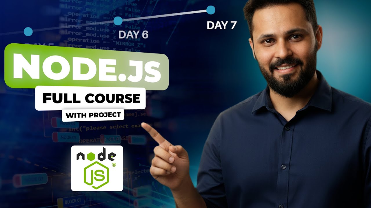 Node.js Full Course in Hindi 2025 | Learn Node.js with Projects | Complete Backend Tutorial