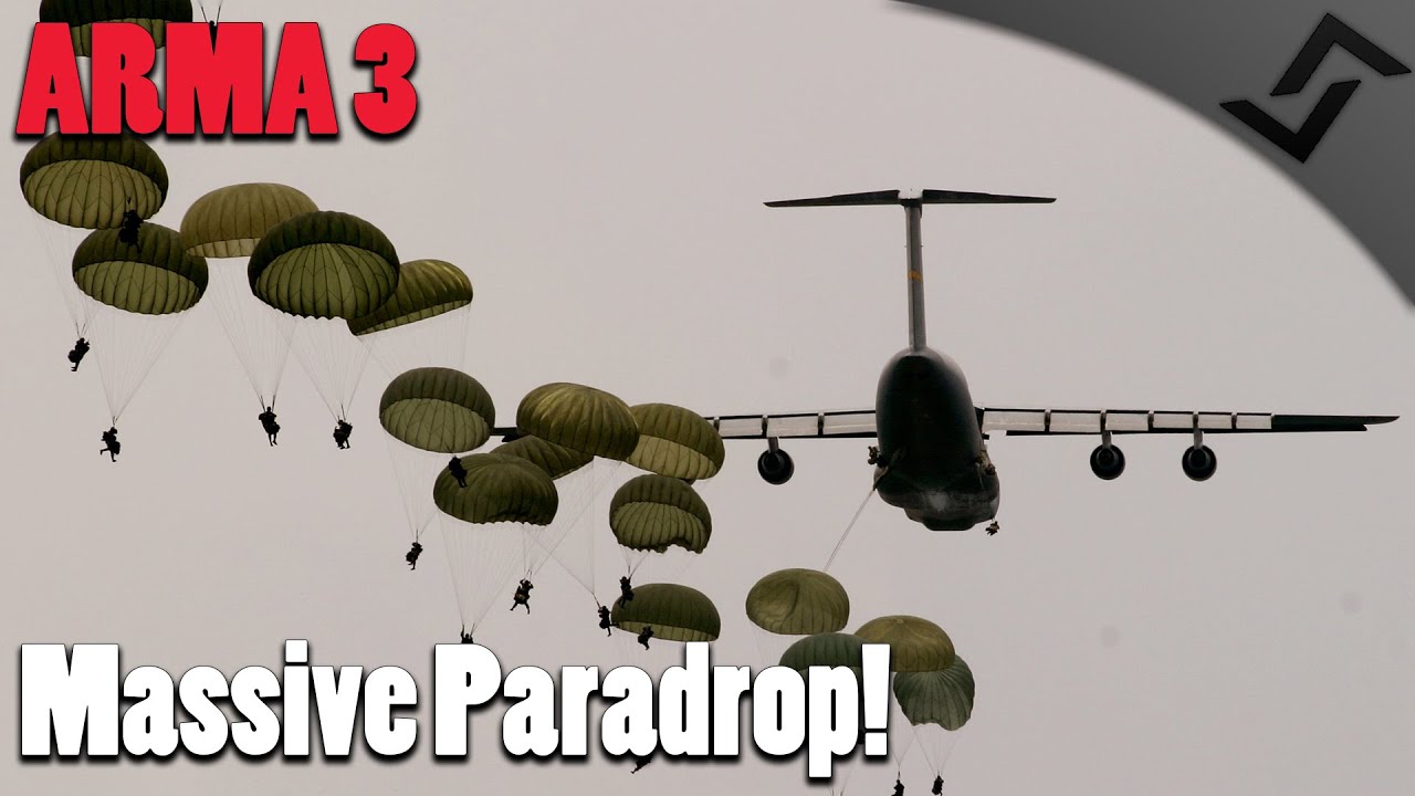 ARMA 3 - Massive Paradrop - Close Quarters Battle!