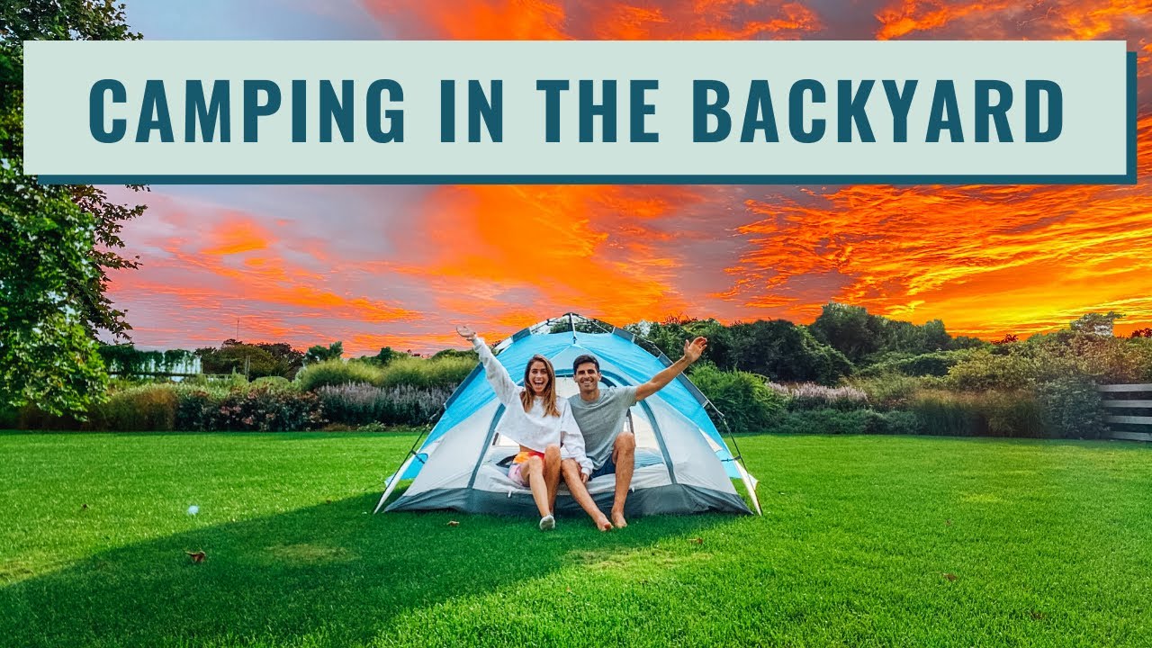 CAMPING in the Backyard With My Husband! ⛺ | Lucie Fink & Michael