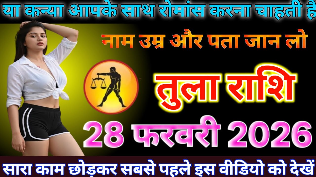 #तुला राशि दिनांक 28 फरवरी 2026 क्या कन्या आपके साथ रोमांस करना चाहती है नाम उम्र और पता जान लो#