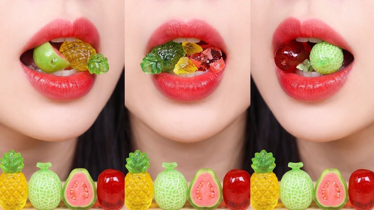 asmr 음식 사탕 SATISFYING EATING CANDY FRUIT, CUTE EATING CANDY FRUITS SO YUMMY 자연식품 (asmrsound)
