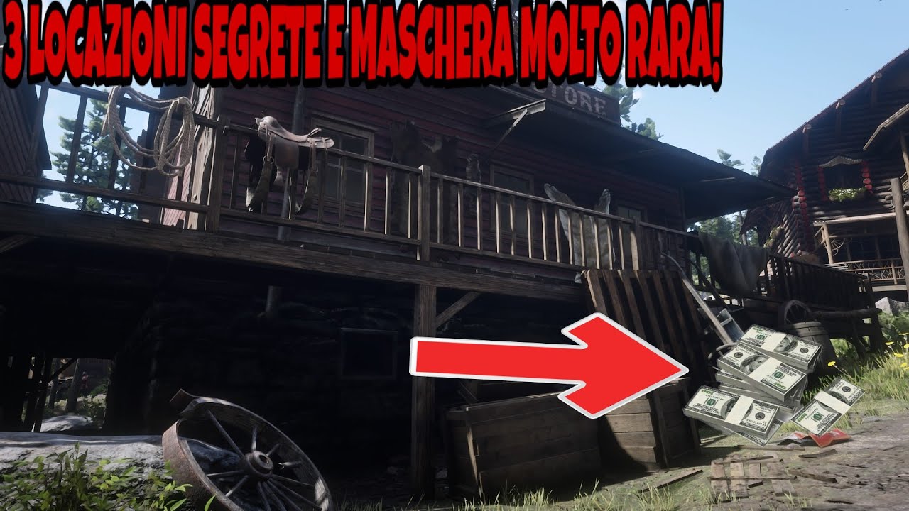 RED DEAD REDEMPTION 2 - 3 LOCAZIONI SEGRETE NEI NEGOZI E MASCHERA MOLTO RARA - EASTER EGGS ITA