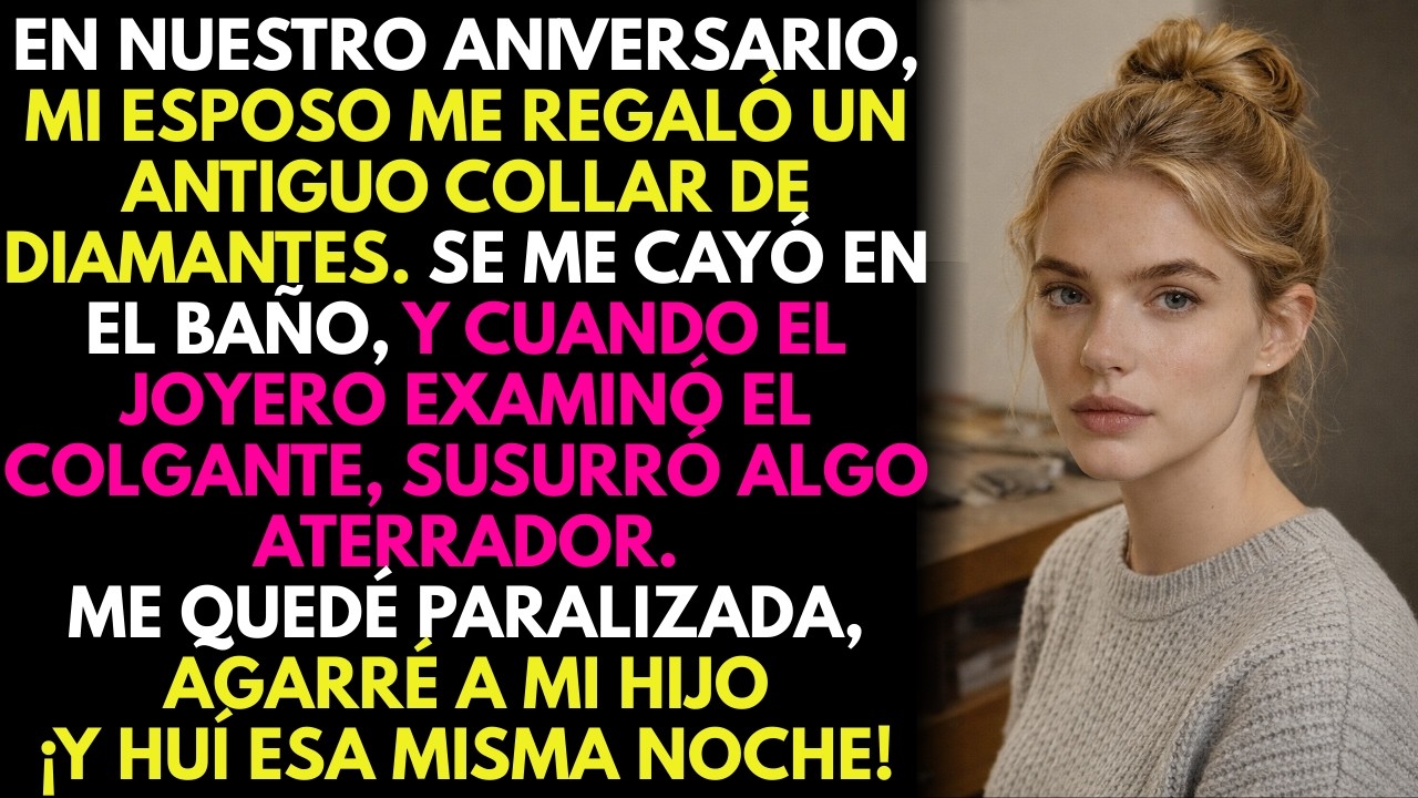 Mi marido me regaló un collar antiguo de diamantes… el joyero susurró algo aterrador...