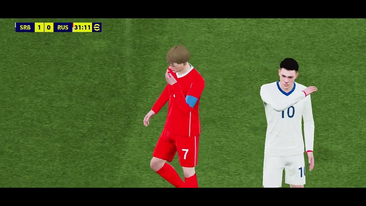 Servia x Rússia | partida de efootball mobile 