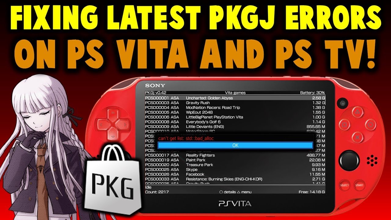 Исправление новых ошибок PKGj v0.54! PS Vita и PS TV! (iTLS Enso)
