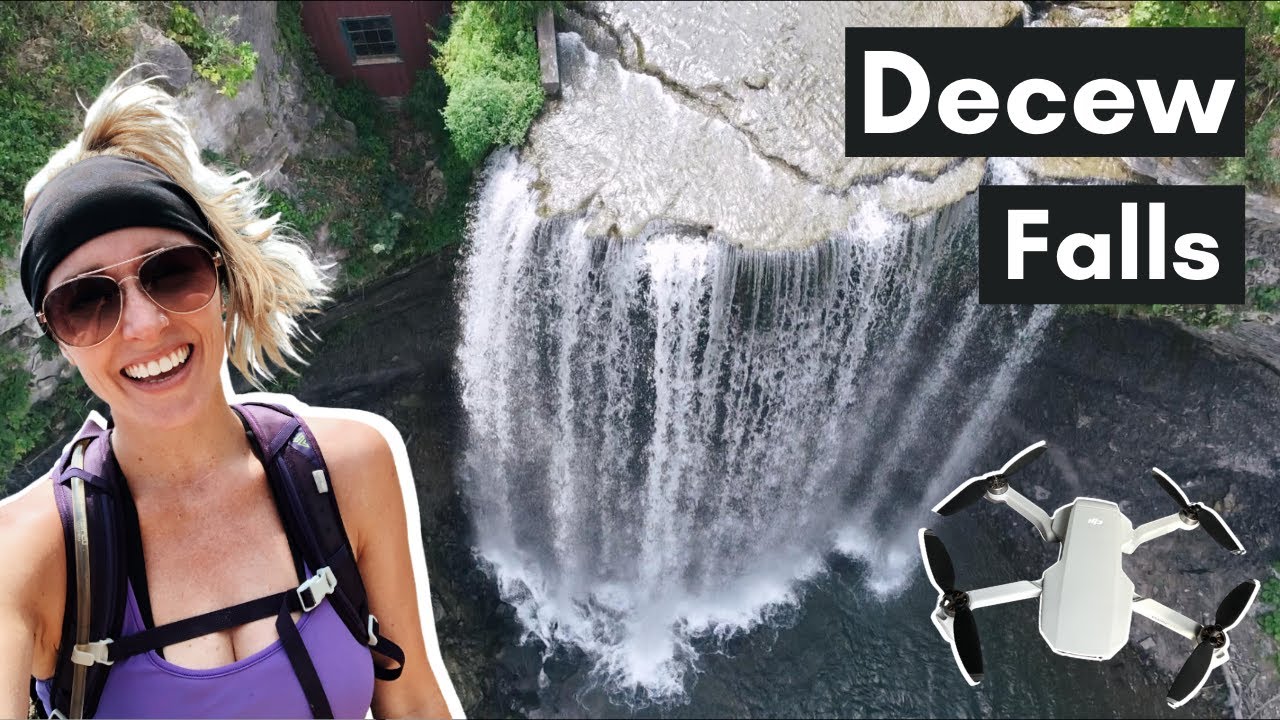 I FLEW MY DRONE OVER A WATERFALL!! | How to Get to Decew Falls | What to do in Niagara Falls Canada