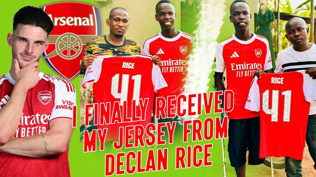 I Finally Received My Jerseys From Declan Rice,I am Very Happy - Mwanje  Ethan #arsenal