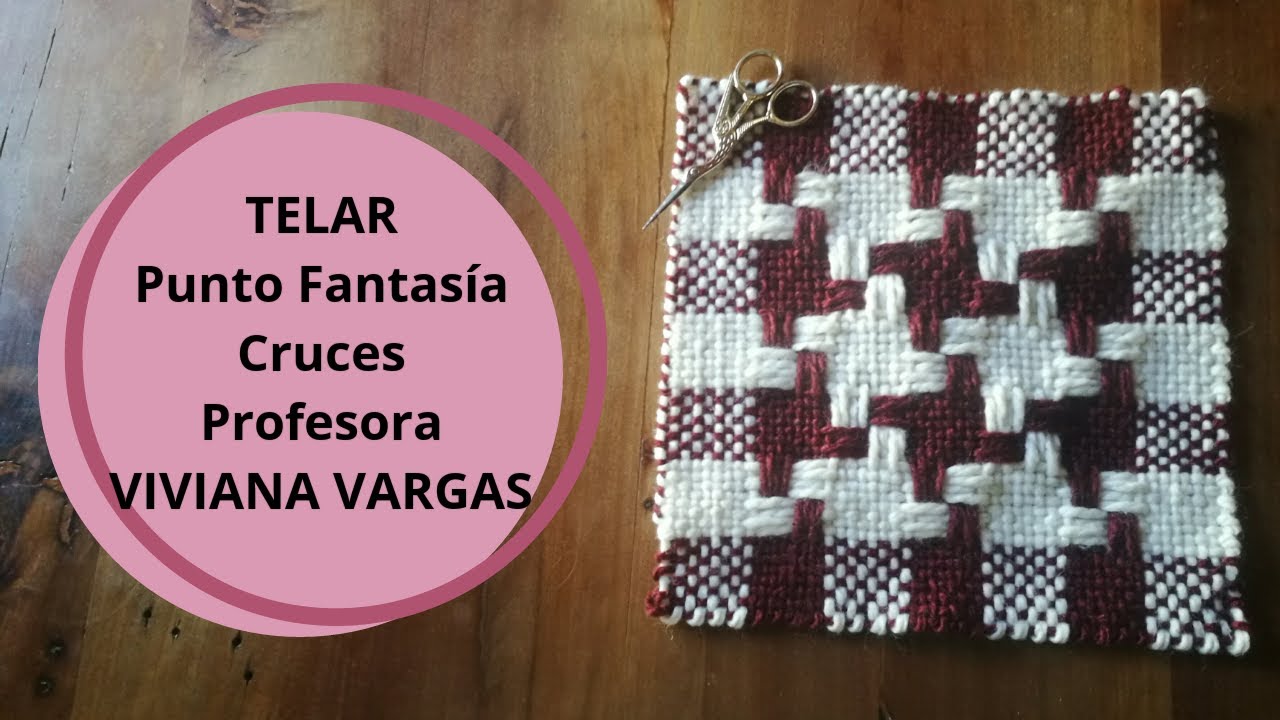 Punto Fantasía Cruces en Telar Cuadrado