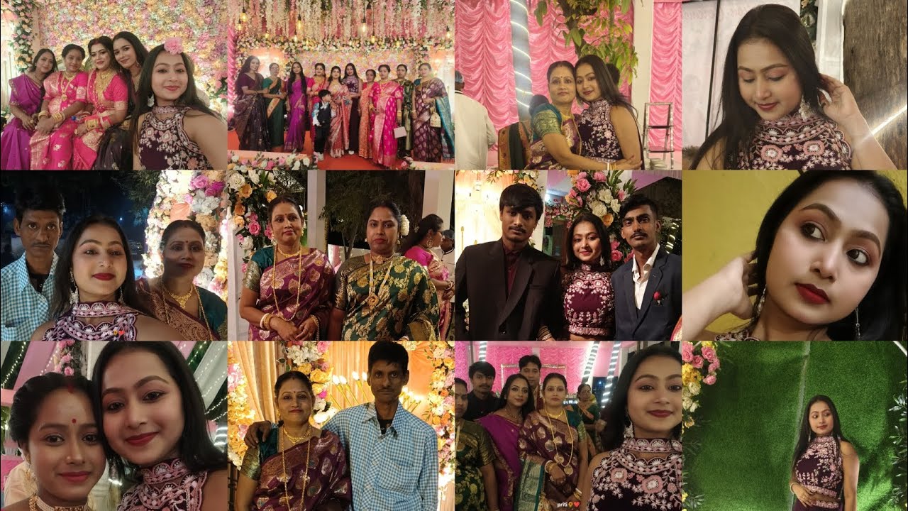 কাকার reception. খুব মজা করলাম। আমি আর মা same same  colour পড়েছি 😍♥️