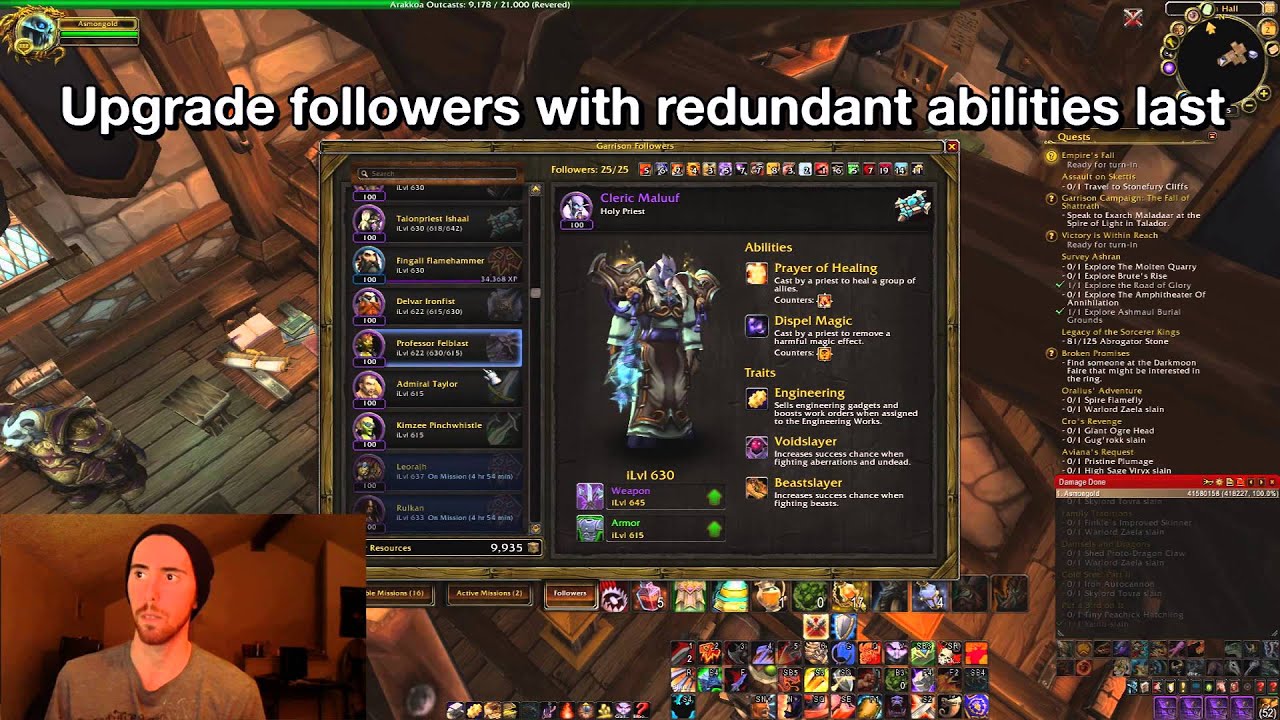 How to Effectively Level Your Followers to Complete Garrison Missions