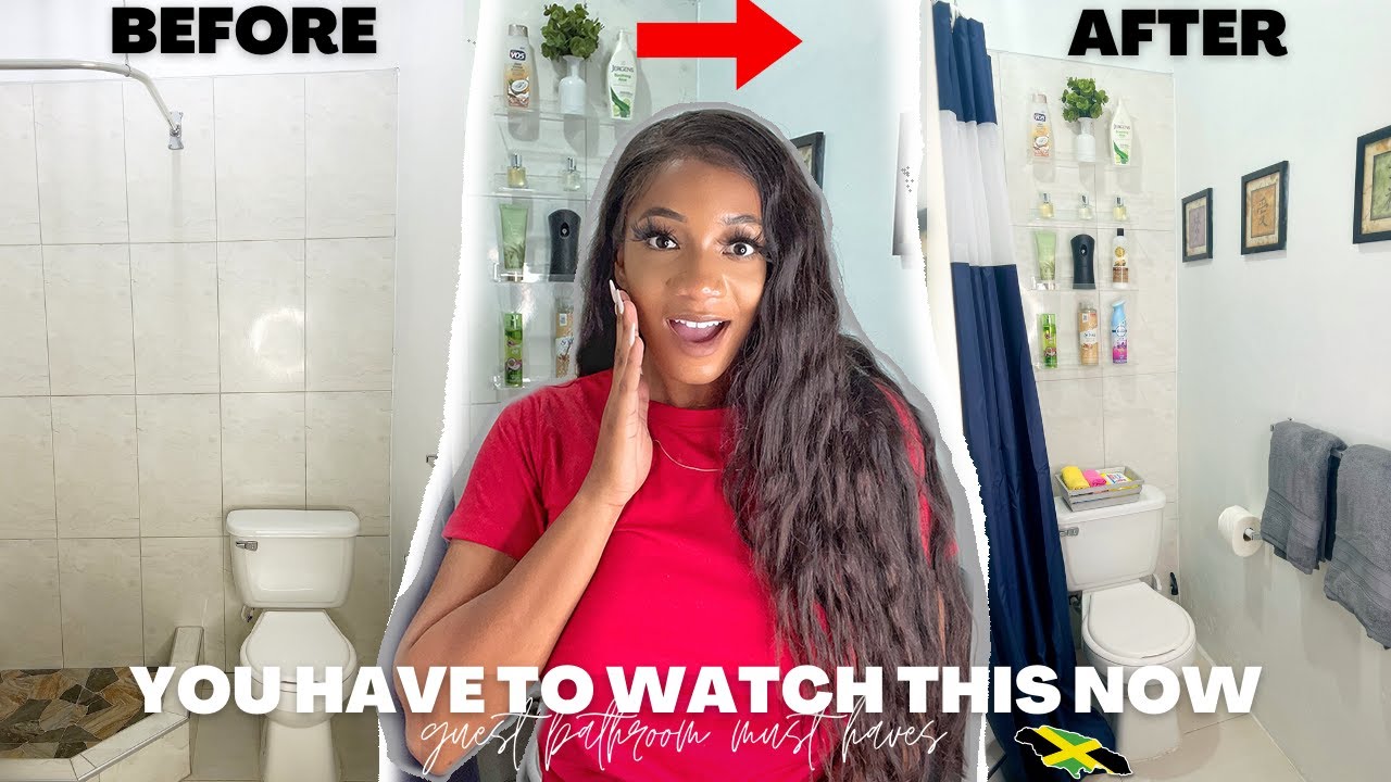 GUEST BATHROOM MAKEOVER IN JAMAICA + tour. Amazon must-haves, Storage tips & | Annesha Adams