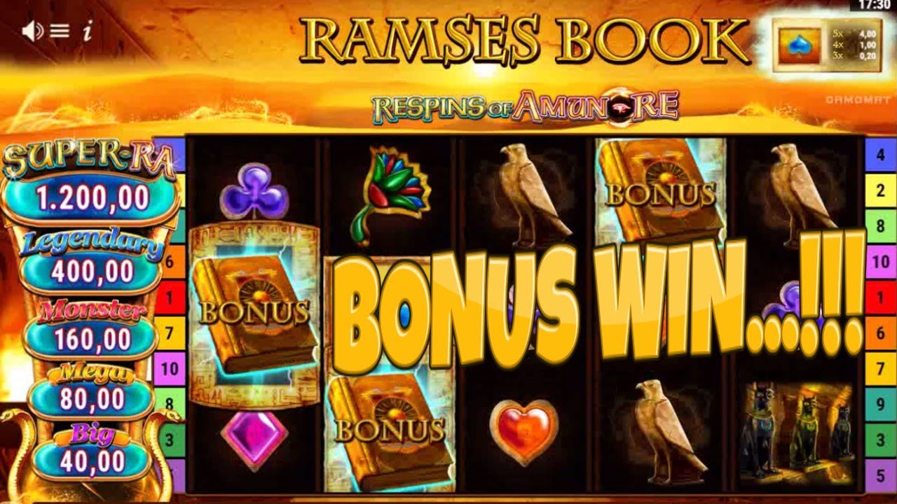 Ramses Book Respins of Amunre - Bonus Win