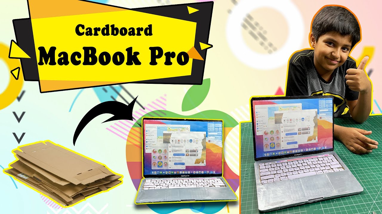 How to make MacBook Pro with Cardboard | घर पे बनाओ Cardboard ka Laptop | Easy DIY Craft Ideas