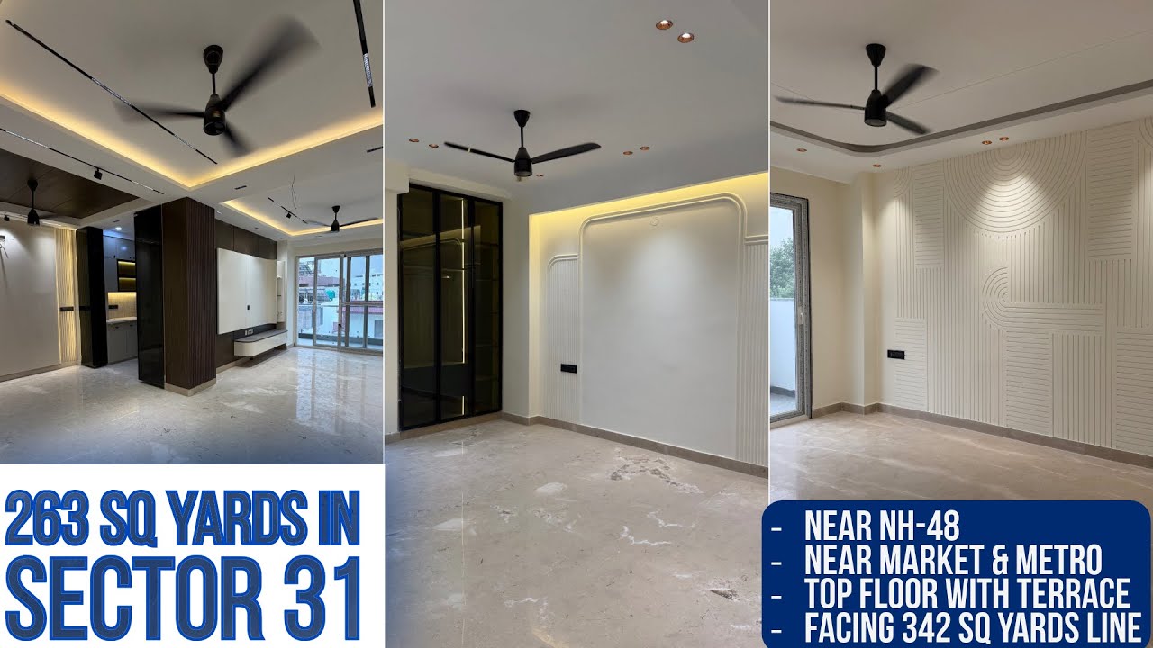 263 Sq Yards 4BHK Top Floor with Terrace in Sector 31 Gurgaon