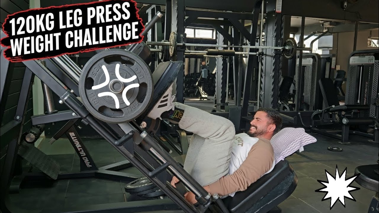 Only 6months regular gym ☢️120Kg. leg Press Weight Challenge🫣🥲