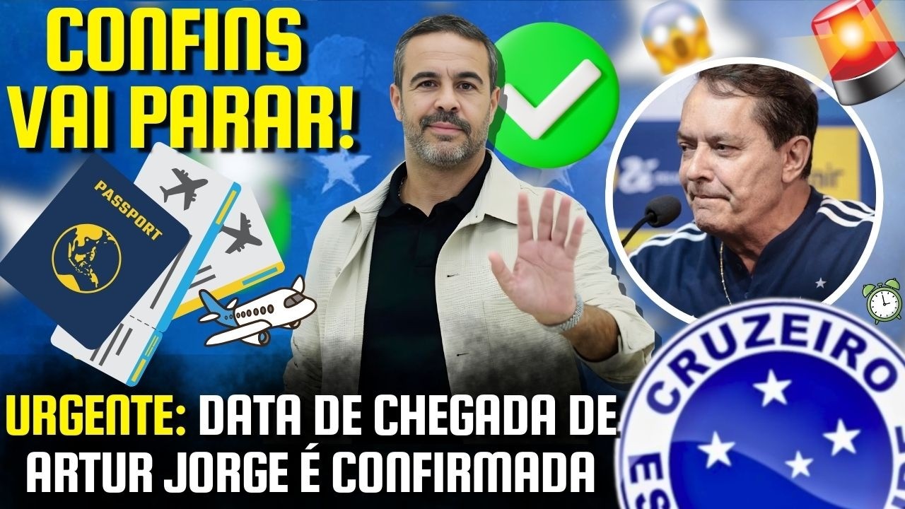 🚨 URGENTE: DATA DE CHEGADA DE ARTUR JORGE É CONFIRMADA E CONFINS VAI LOTAR! SAIU AGORA A INFORMAÇÃO