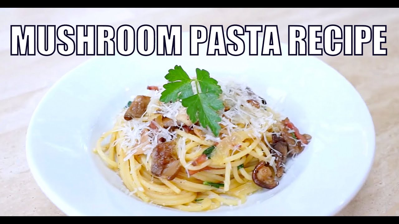 Mushroom Pasta Recipe (Spaghetti) - BenjiManTV