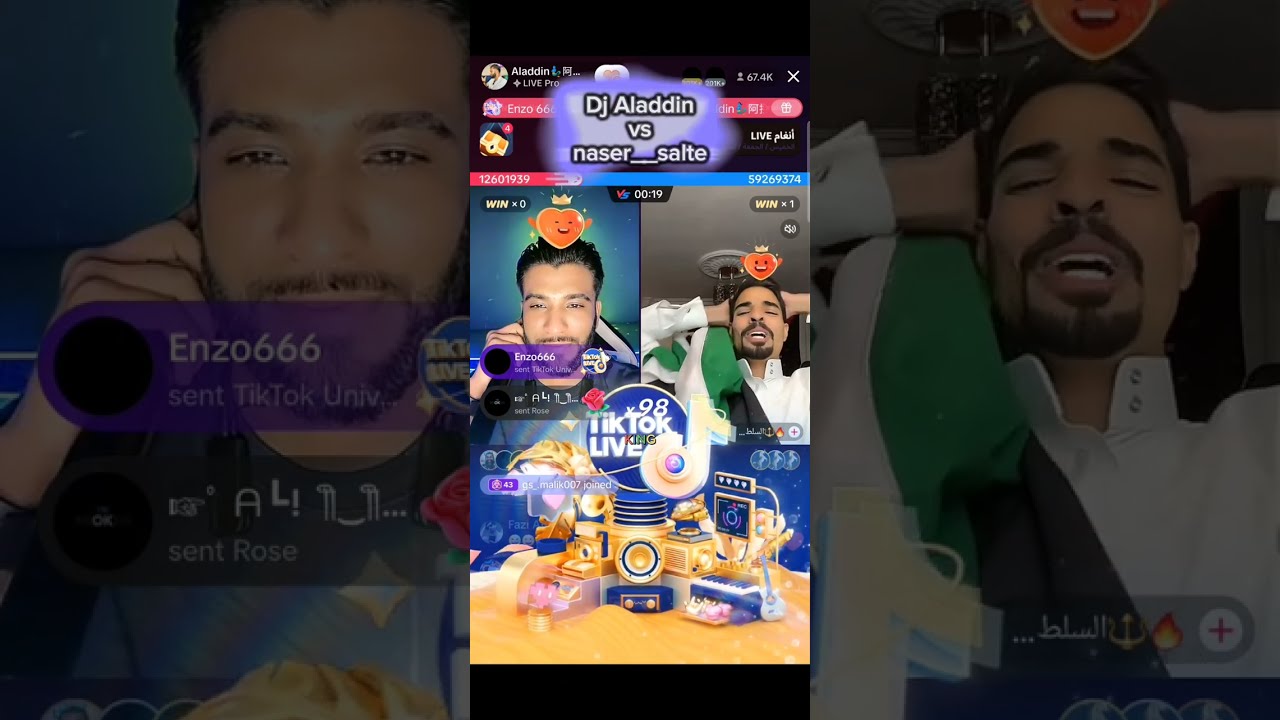 Dj Aladdin vs naser__salte big match tiktok highest score world record