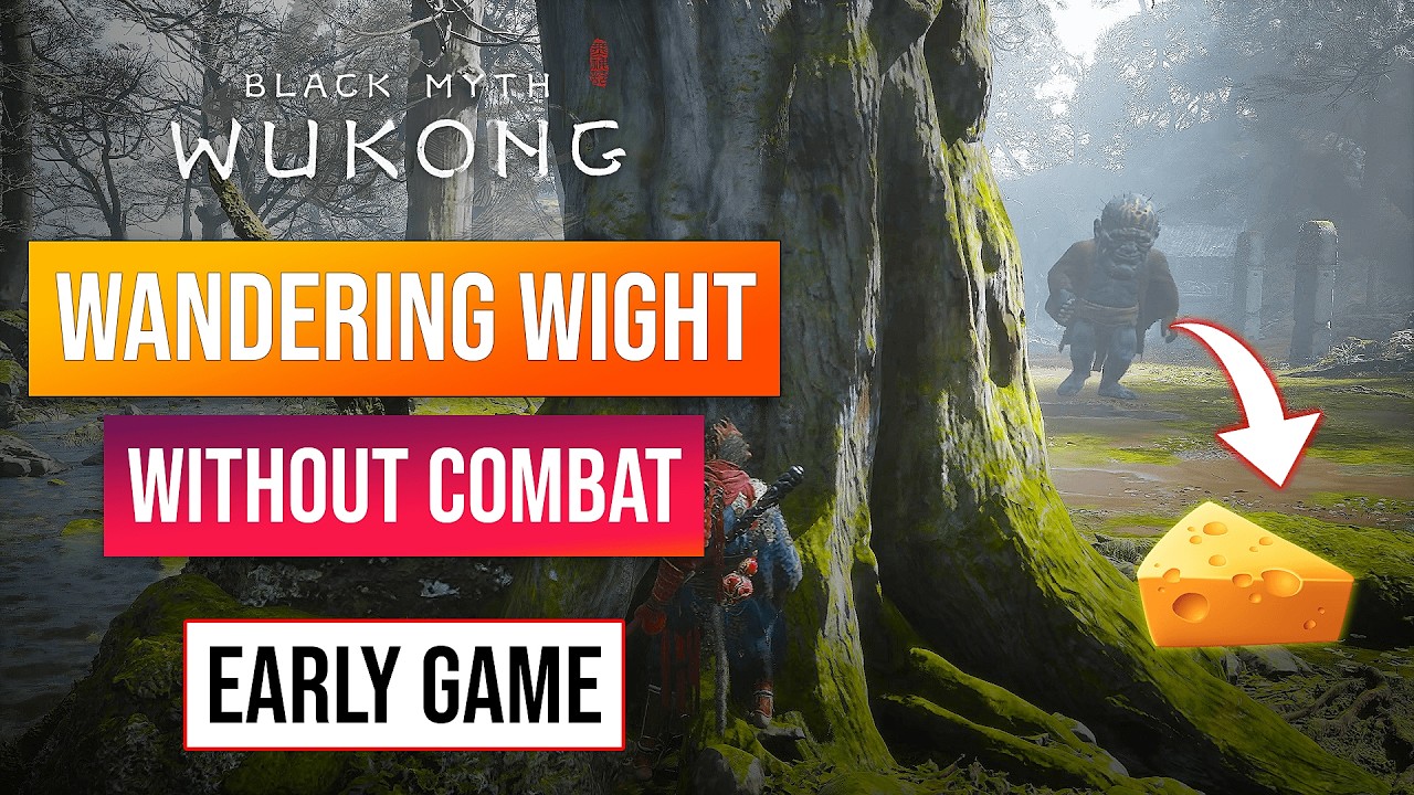 How To Beat Wandering Wight Boss Black Myth Wukong | Wandering Wight Cheese | Big Head Boss