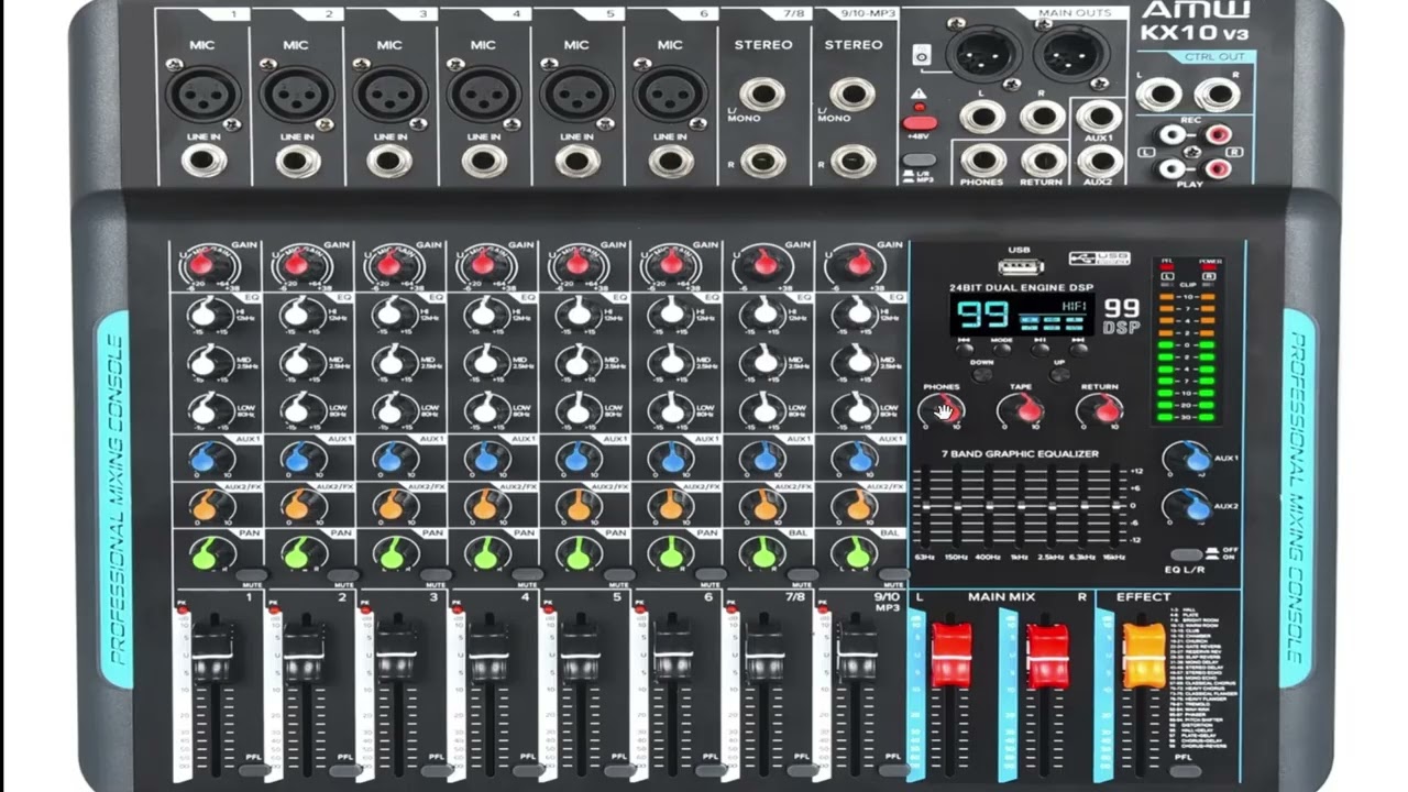 Analisando a Mesa de Som AMW Kx 10 v3