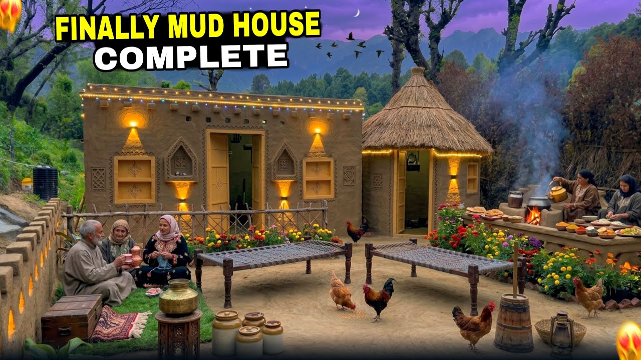 Mud House/Kashmir's Most Beautiful Mud House is Ready/Detailed Mud House Tour/Old Fashioned House/❤️