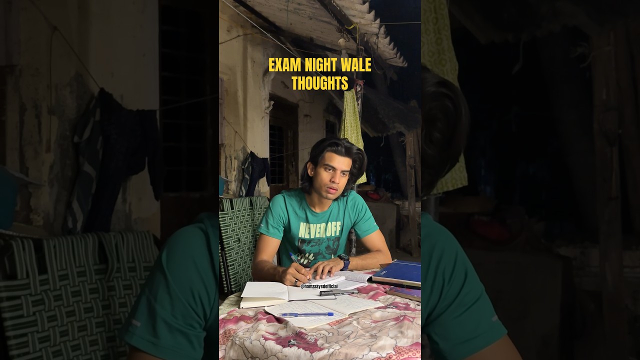 EXAM NIGHT WALE THOUGHTS 📚✍🏻🤕 #exam #student #boardexam #schoolife #tension #hamzasyed